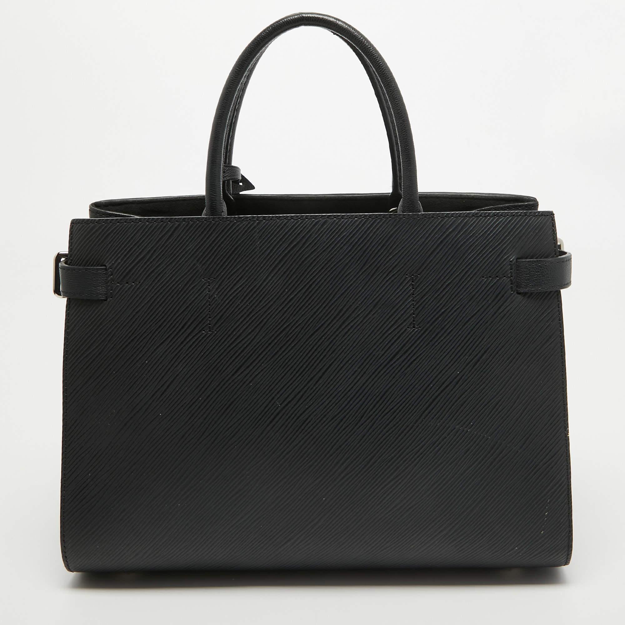 Louis Vuitton Black Epi Leather Twist Tote Bag 13