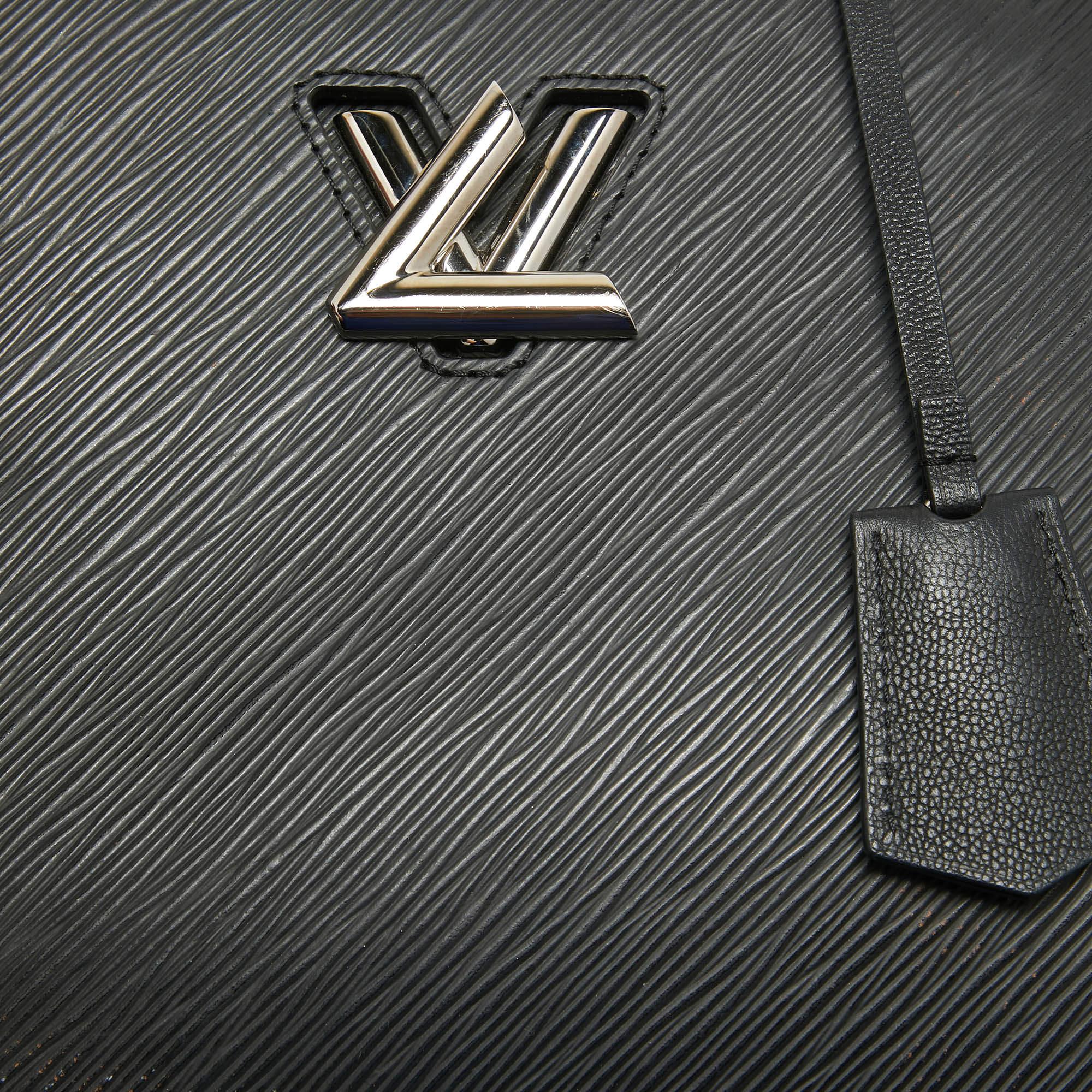 Louis Vuitton Black Epi Leather Twist Tote Bag 4