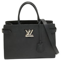 Used Louis Vuitton Black Epi Leather Twist Tote Bag