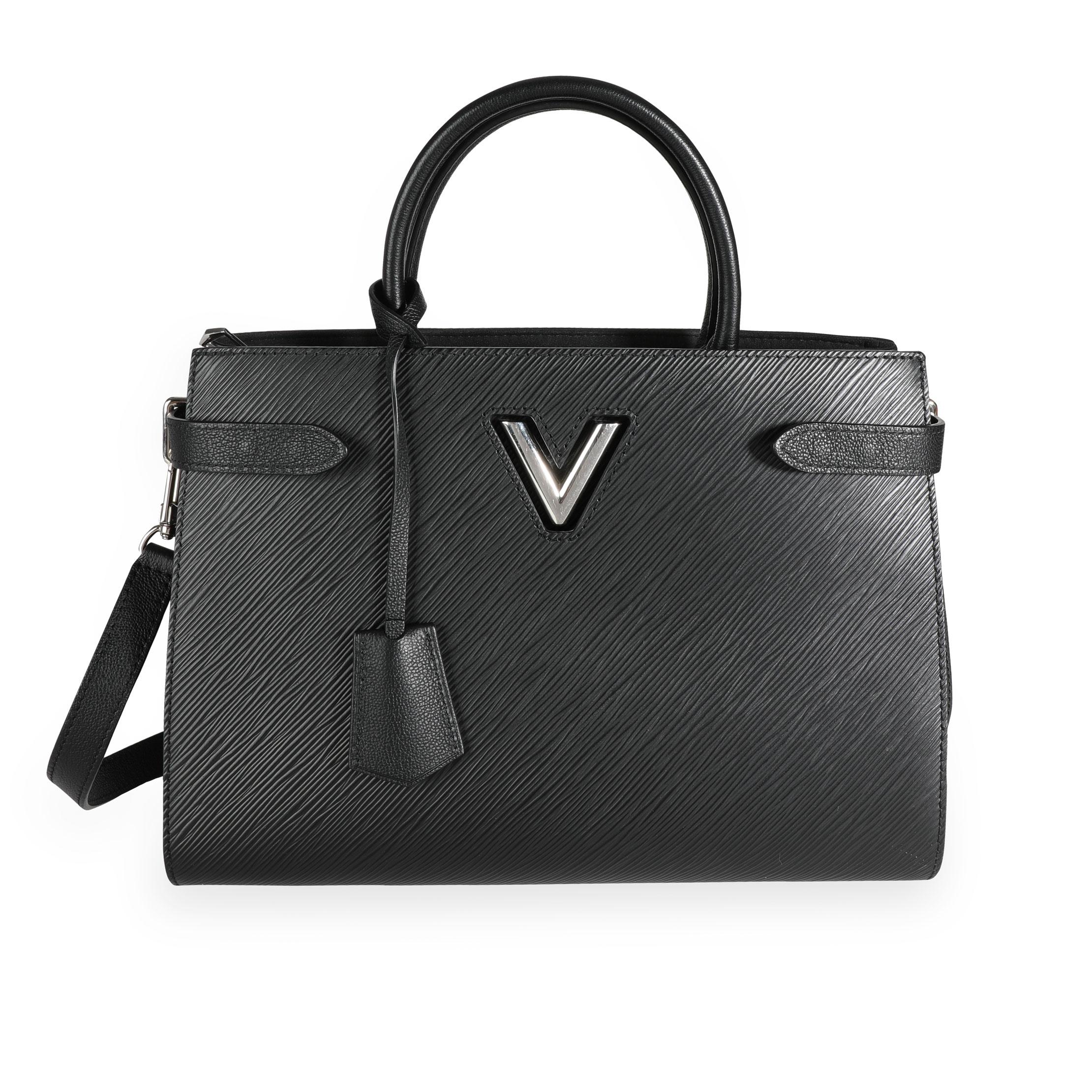 Louis Vuitton Black Epi Leather Twist Tote In Good Condition In New York, NY