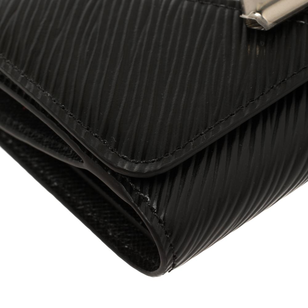 Louis Vuitton Black Epi Leather Twist Wallet 6