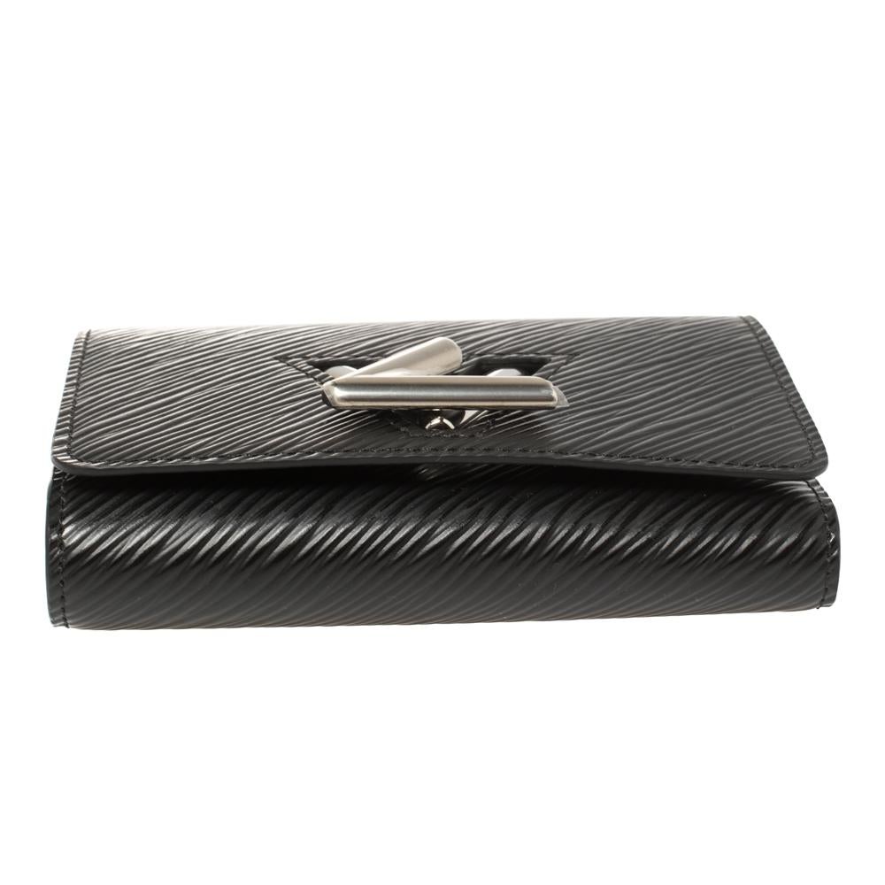 Women's Louis Vuitton Black Epi Leather Twist Wallet