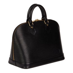 LOUIS VUITTON Black Epi Leather Vintage Alma PM