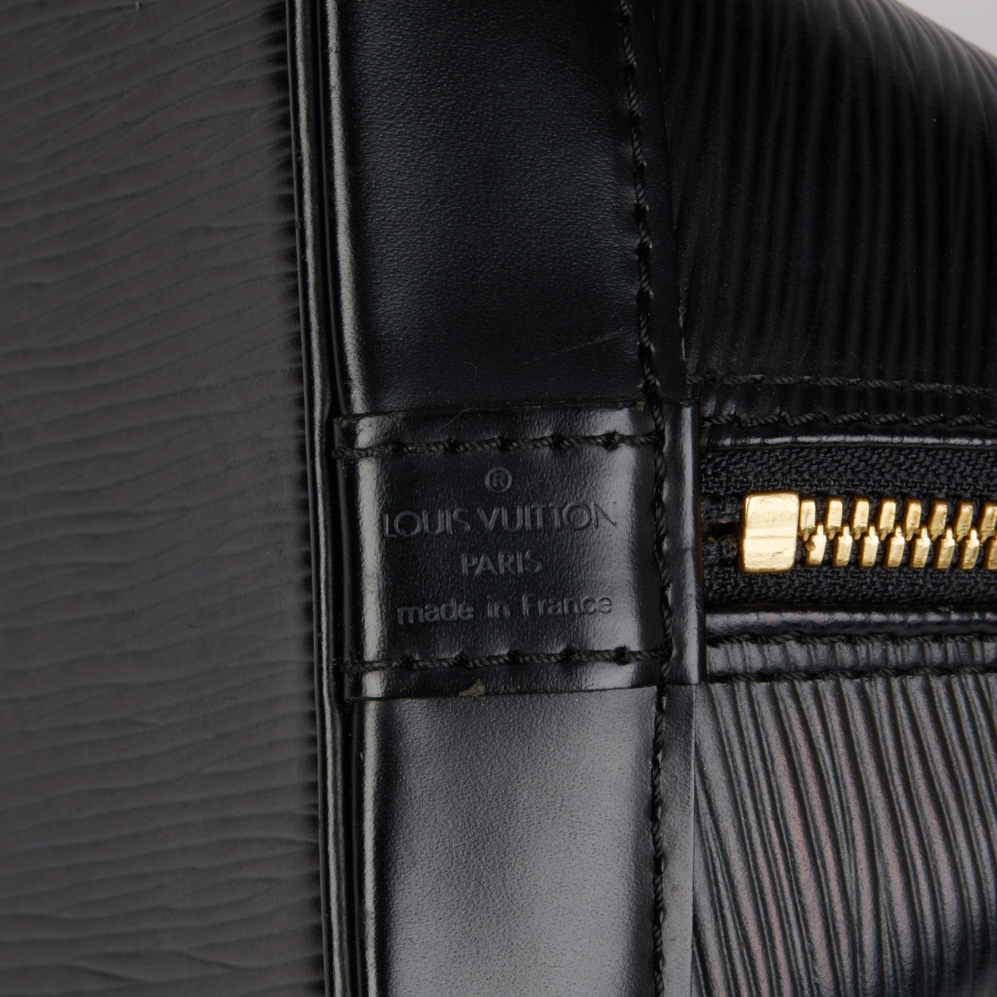 LOUIS VUITTON Black Epi Leather Vintage Alma PM 4