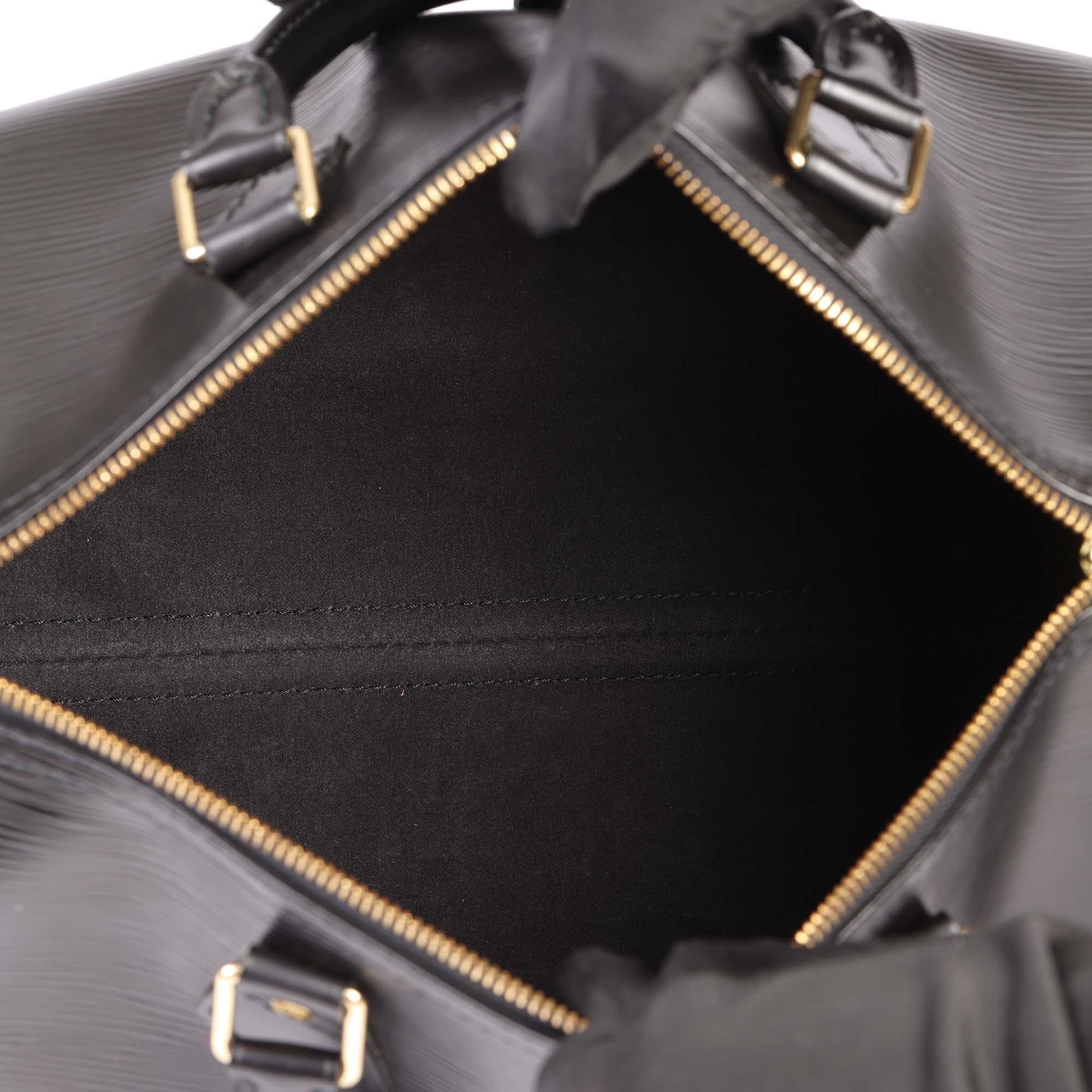 LOUIS VUITTON Black Epi Leather Vintage Speedy 30cm 6