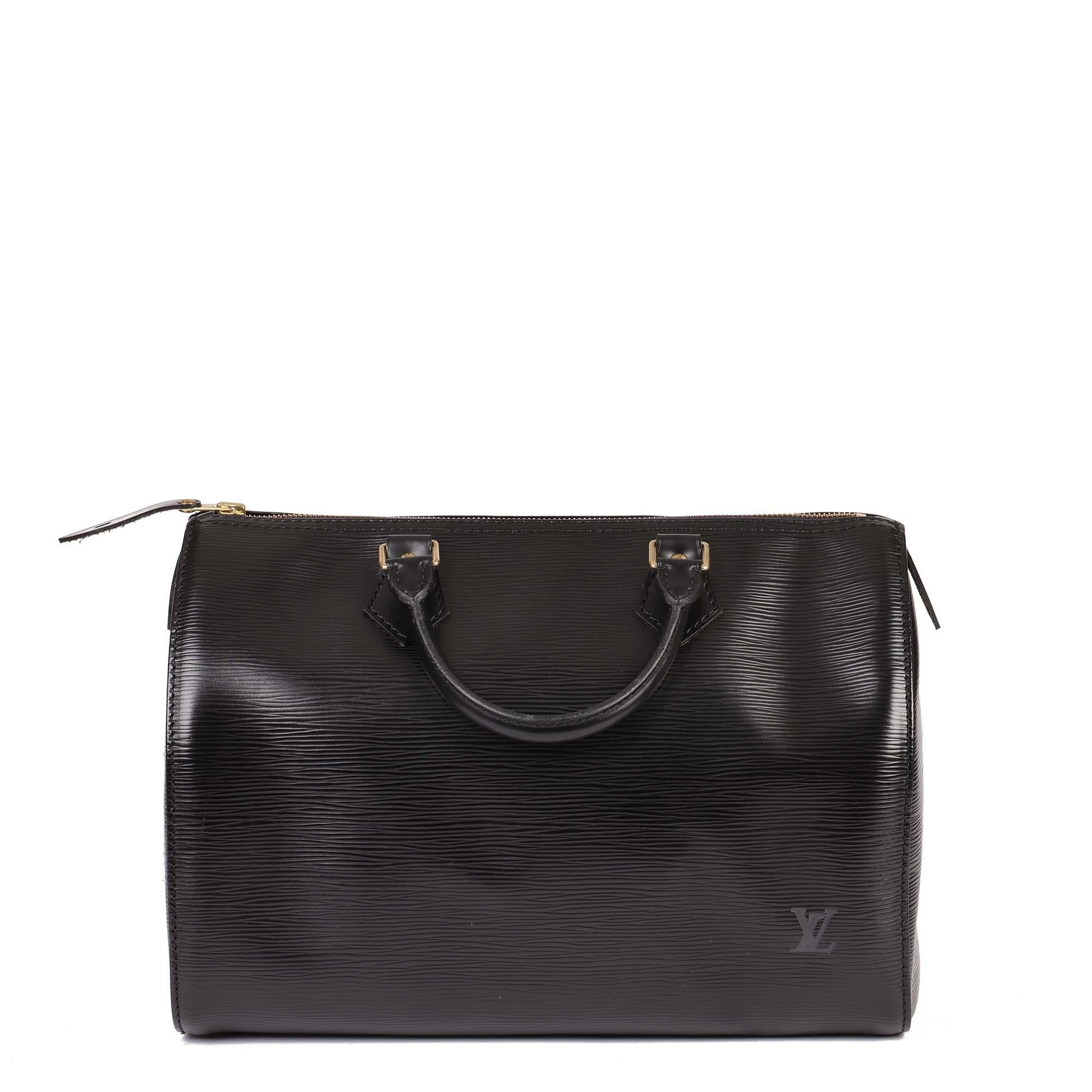 LOUIS VUITTON Black Epi Leather Vintage Speedy 30cm 1