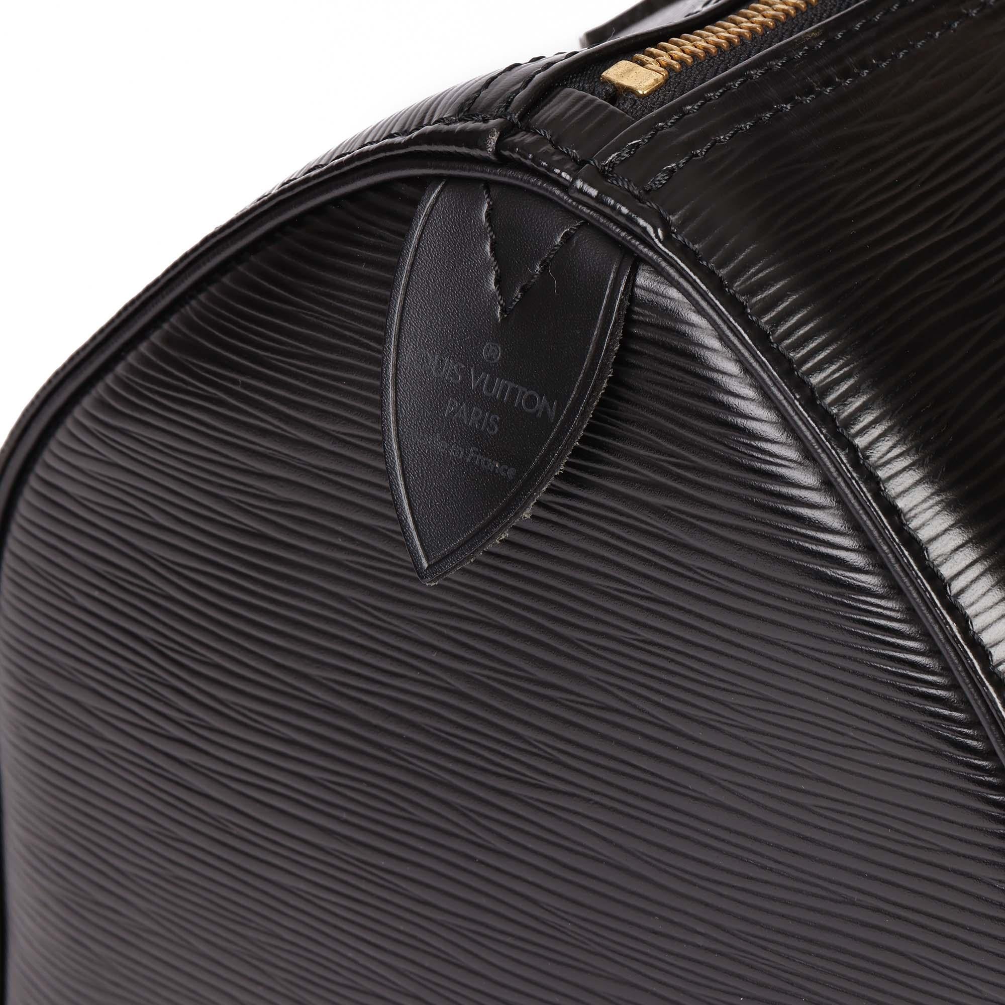 LOUIS VUITTON Black Epi Leather Vintage Speedy 30cm 3