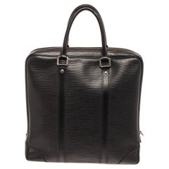 Schwarze Epi Ledertasche von Louis Vuitton Vivienne MM mit Griff oben