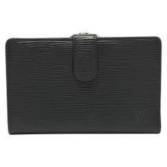Louis Vuitton Portefeuille en cuir épi noir