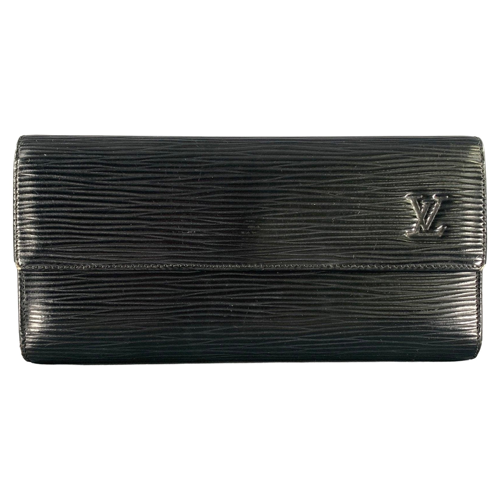Portafoglio LOUIS VUITTON in pelle Epi nera