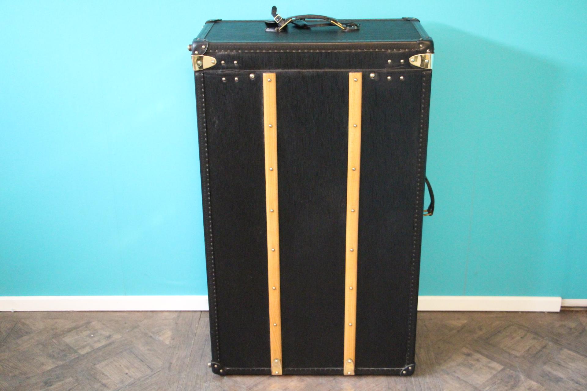 Late 20th Century Louis Vuitton Black Epi Leather Wardrobe Trunk, Louis Vuitton Trunk