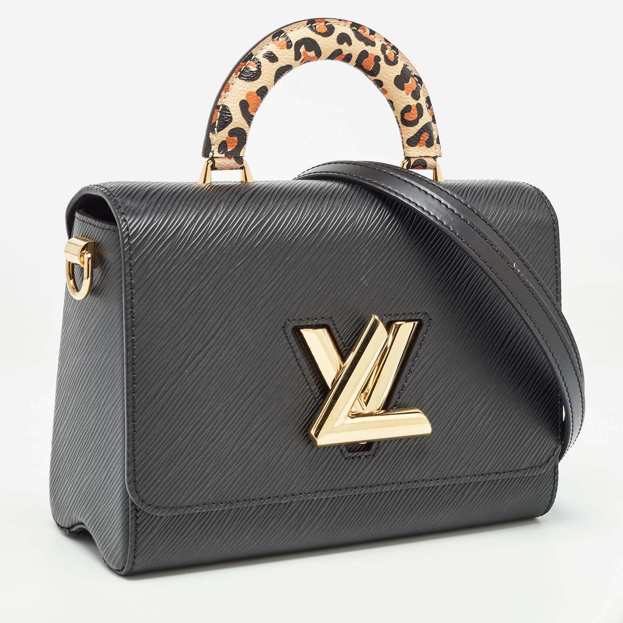 Louis Vuitton Bolso MM Twist Negro Epi Piel Corazón Salvaje en Bueno Estado en Dubai, Al Qouz 2