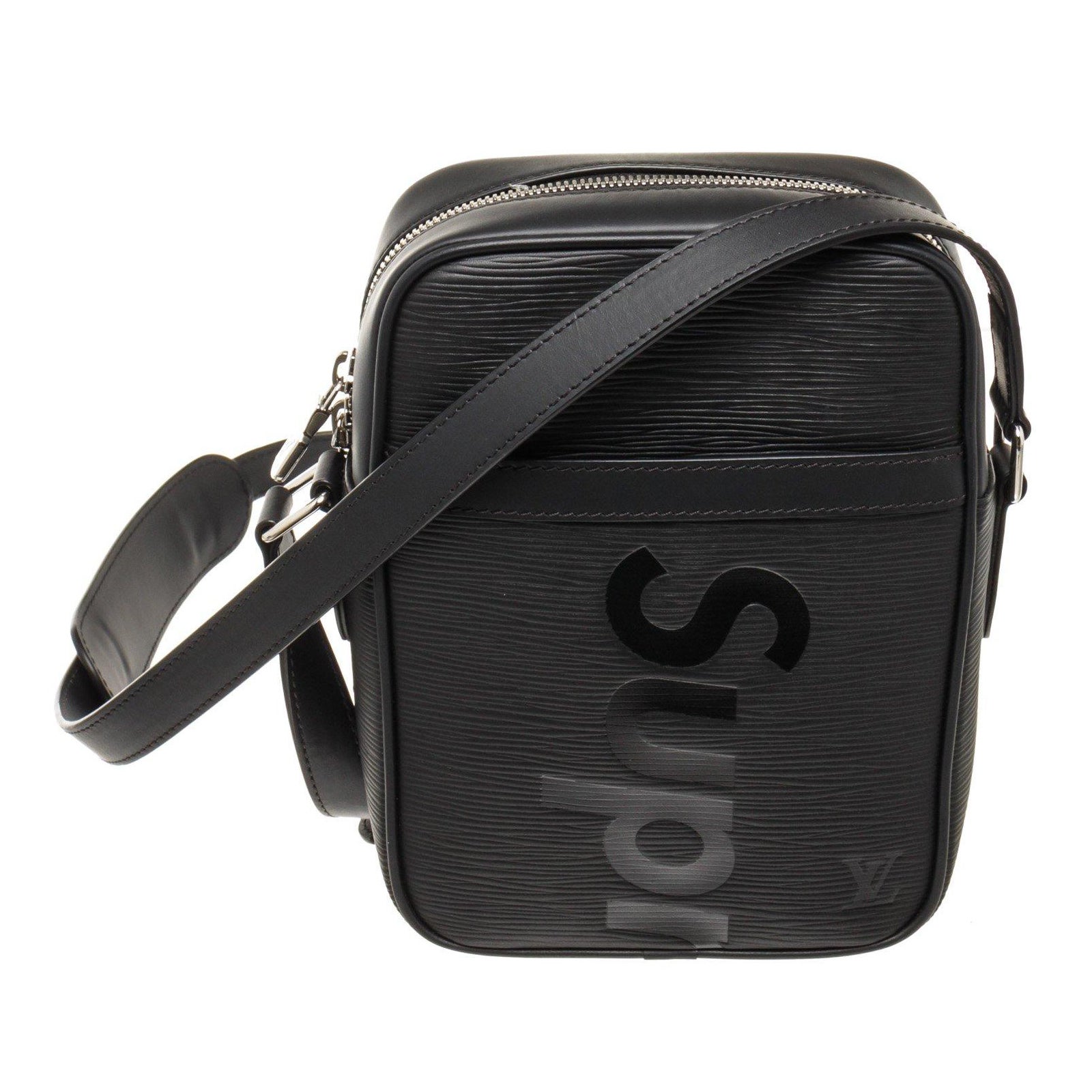 Louis Vuitton Schwarz Epi Leder X Supreme Donau Tasche