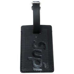 Louis Vuitton Black Epi Leather X Supreme Luggage Tag