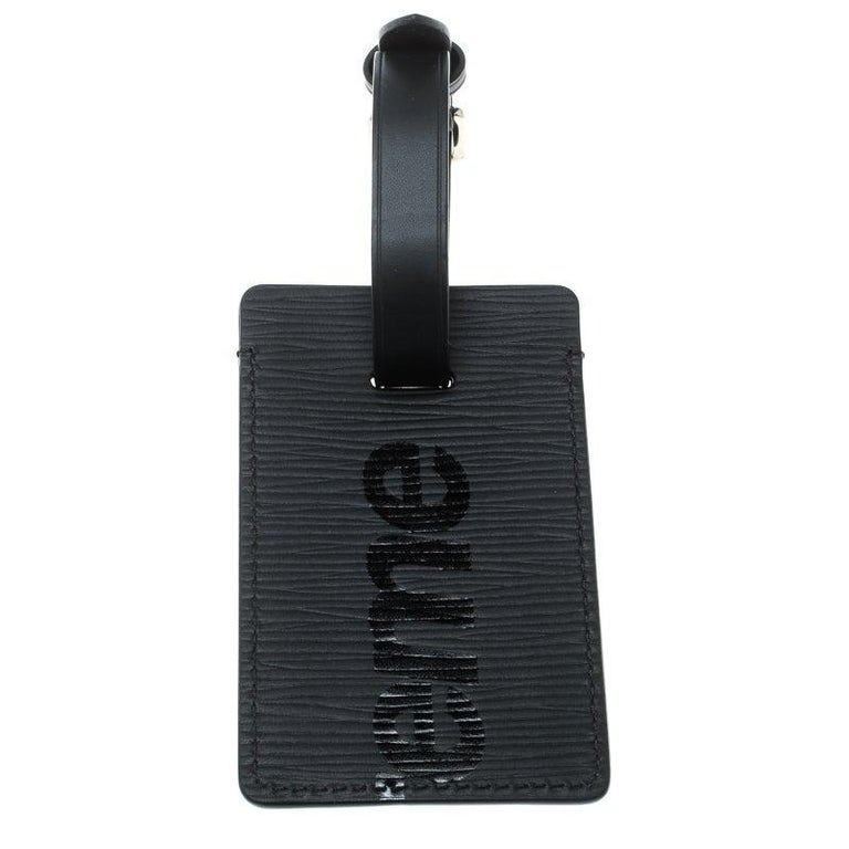 Louis Vuitton Black Epi Leather X Supreme Luggage Tag For Sale at 1stdibs