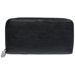 Louis Vuitton Black Epi Leather Zippy Continental Wallet