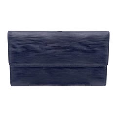 Louis Vuitton Black Epi Long International Wallet Coin Purse