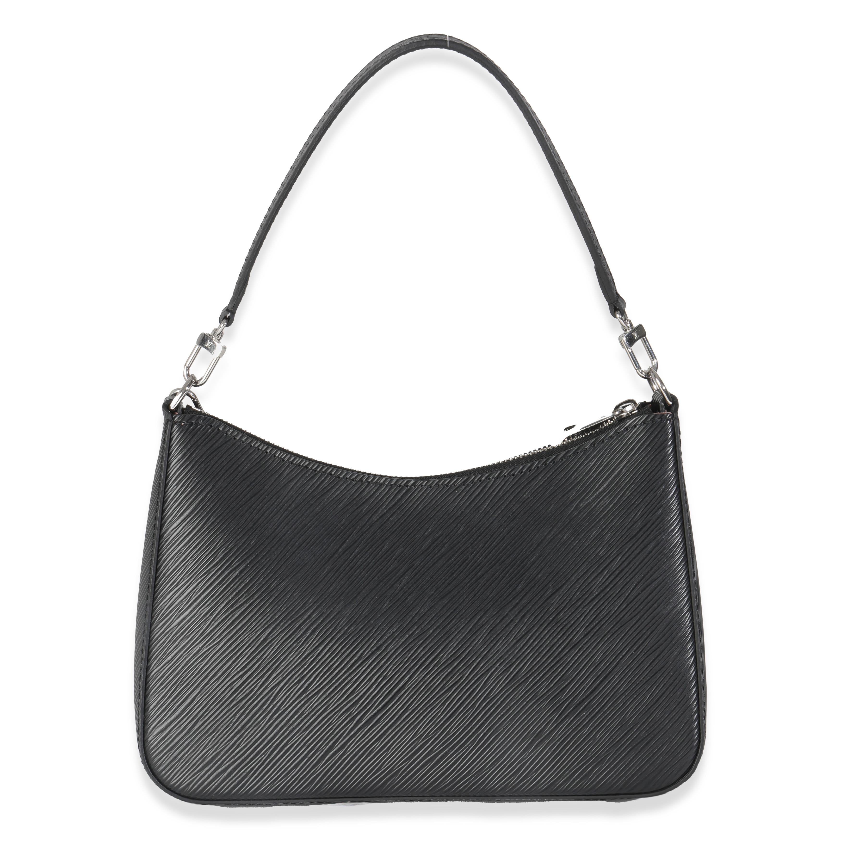 Listing Title: Louis Vuitton Black Epi Marelle
SKU: 145041
MSRP: 2420.00 USD
Condition: Pre-owned 
Handbag Condition: Excellent
Condition Comments: Item is in excellent condition and displays light signs of wear. Strap Not Included. Hairline