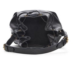 LOUIS VUITTON Black  EPI NOÉ PETITE Drawstring Hand Bag/ Shoulder Bag
