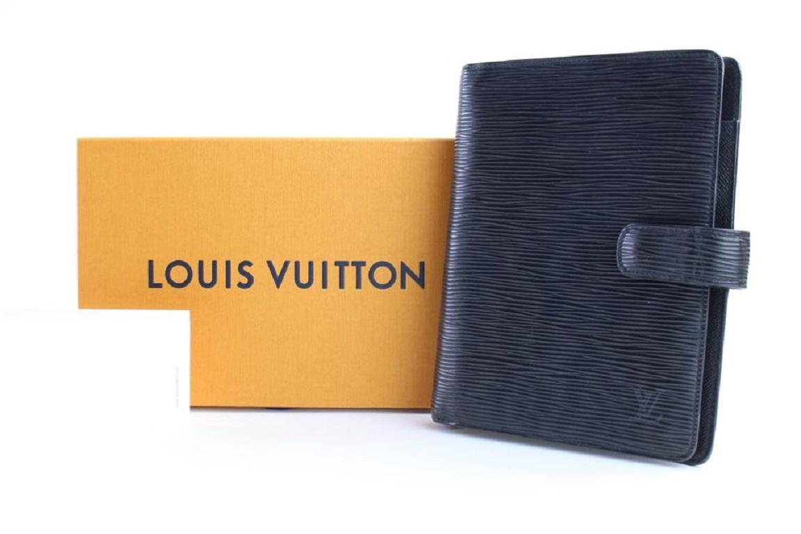 Authentic Louis Vuitton Agenda Functionnel MM black Epi Leather