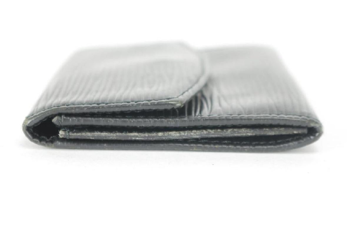 Louis Vuitton Black Epi Noir Business Card Holder Case 5lk1212 Wallet For Sale 4