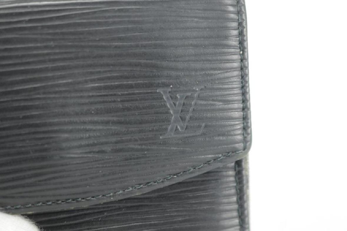 Louis Vuitton Black Epi Noir Business Card Holder Case 5lk1212 Wallet For Sale 5