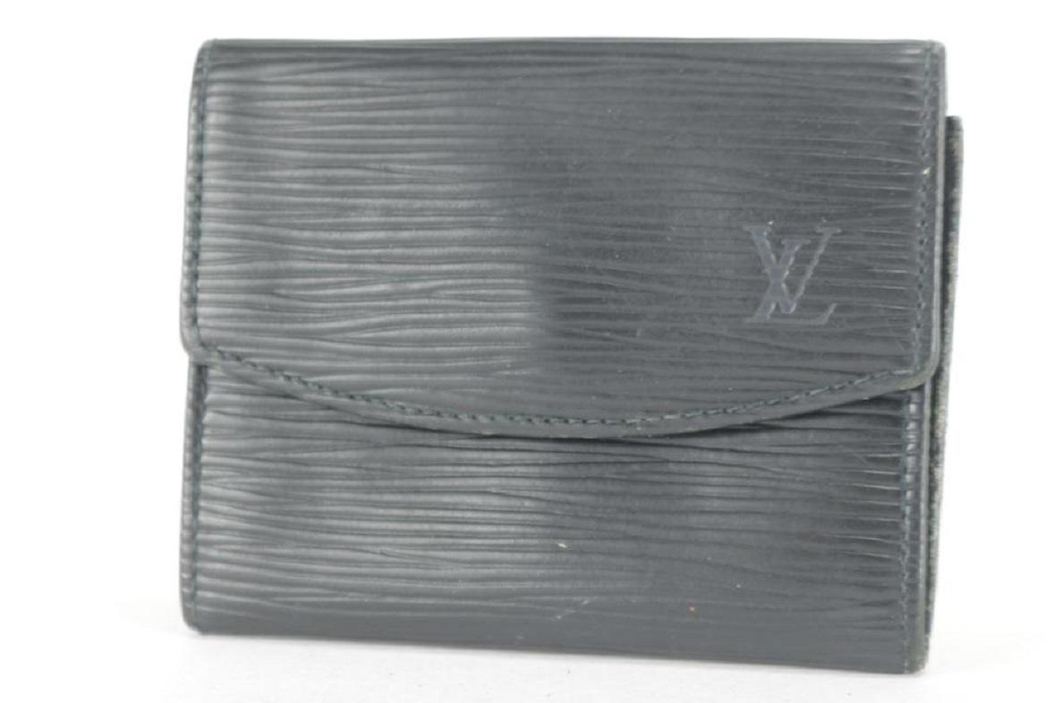 Pre-Owned Louis Vuitton Black Epi Leather Envelope Business Card
