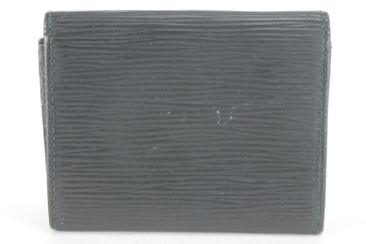 Louis Vuitton Black Epi Noir Business Card Holder Case 5lk1212 Wallet For Sale 2