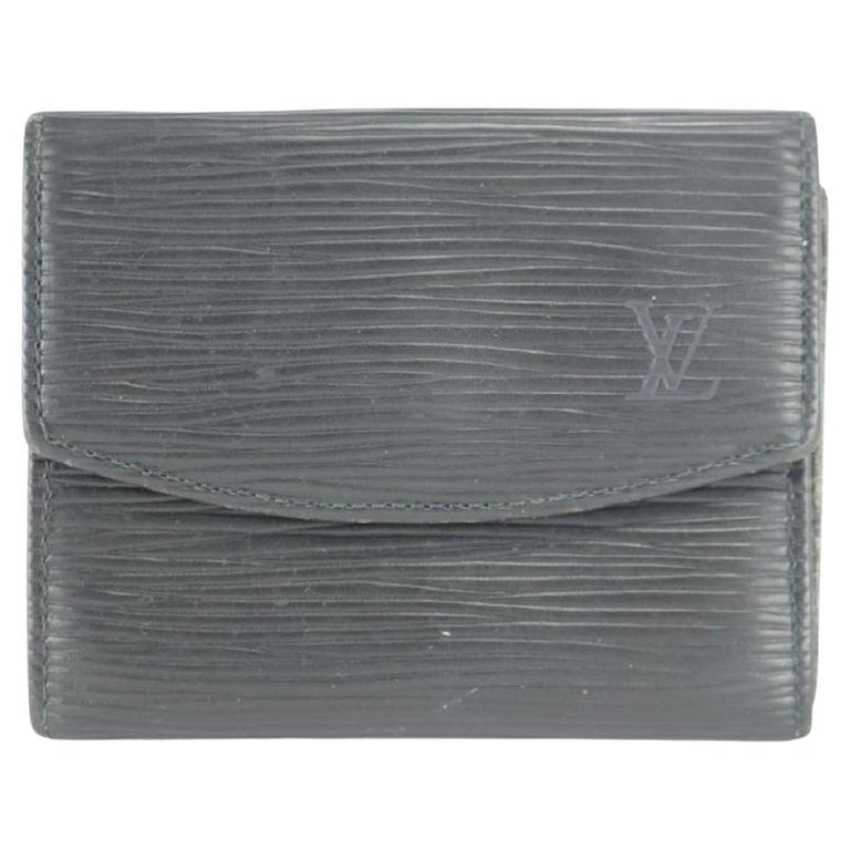 Louis Vuitton Black Epi Noir Business Card Holder Case 5lk1212