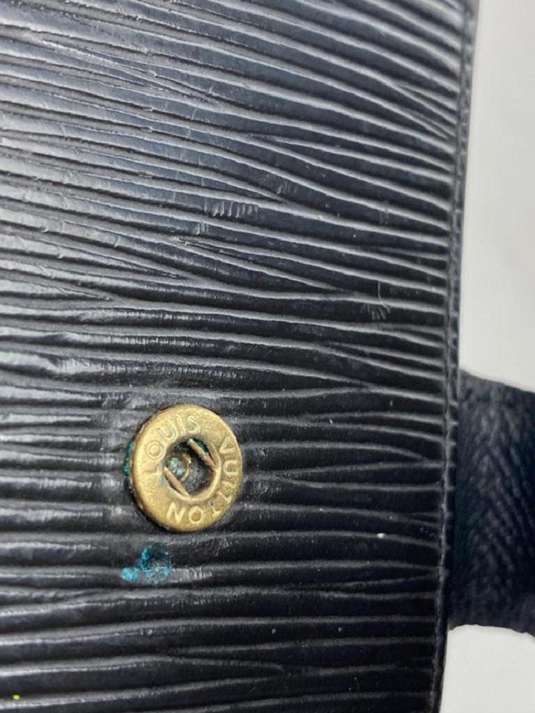 Louis Vuitton Black Epi Noir Medium Ring Agenda Mm 13l618 Wallet For Sale 6