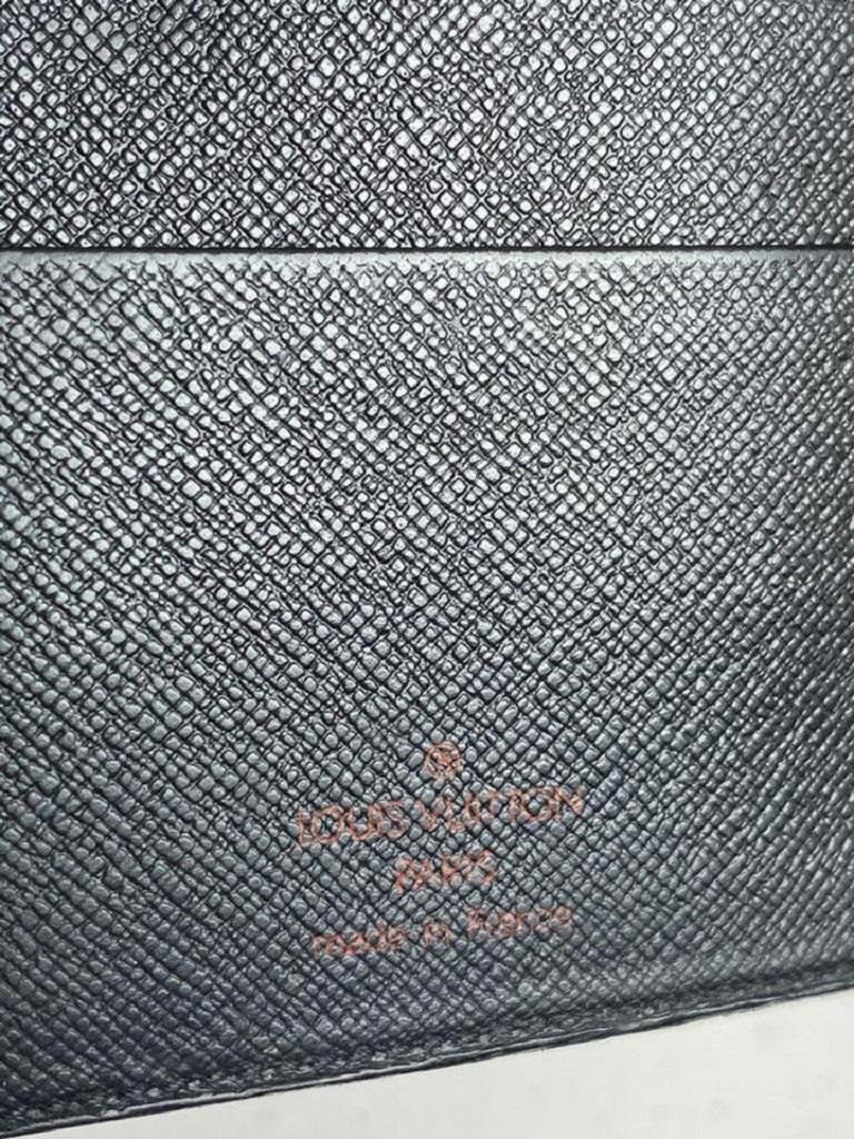 Louis Vuitton Black Epi Noir Medium Ring Agenda Mm 13l618 Wallet For Sale 7