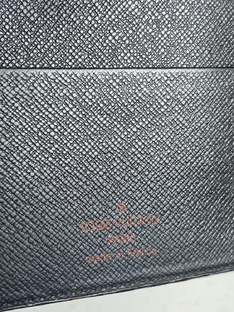 Portefeuille Agenda Louis Vuitton noire Epi Noir à anneau moyen Mm 13l618 Pour femmes en vente