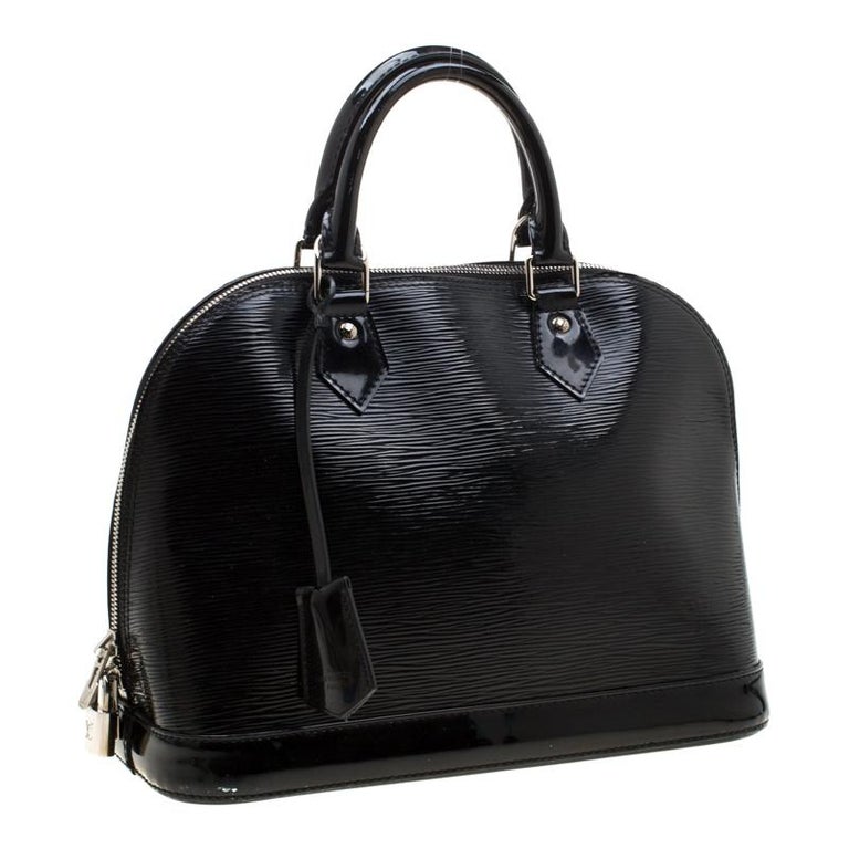 Louis Vuitton Black Epi Patent Leather Alma PM Bag For Sale at 1stdibs