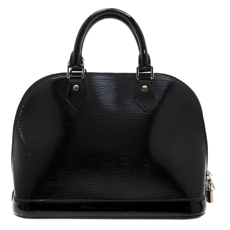 Louis Vuitton Black Epi Patent Leather Alma PM Bag For Sale at 1stdibs