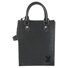 Louis Vuitton, schwarze Epi Petit Sac Plat