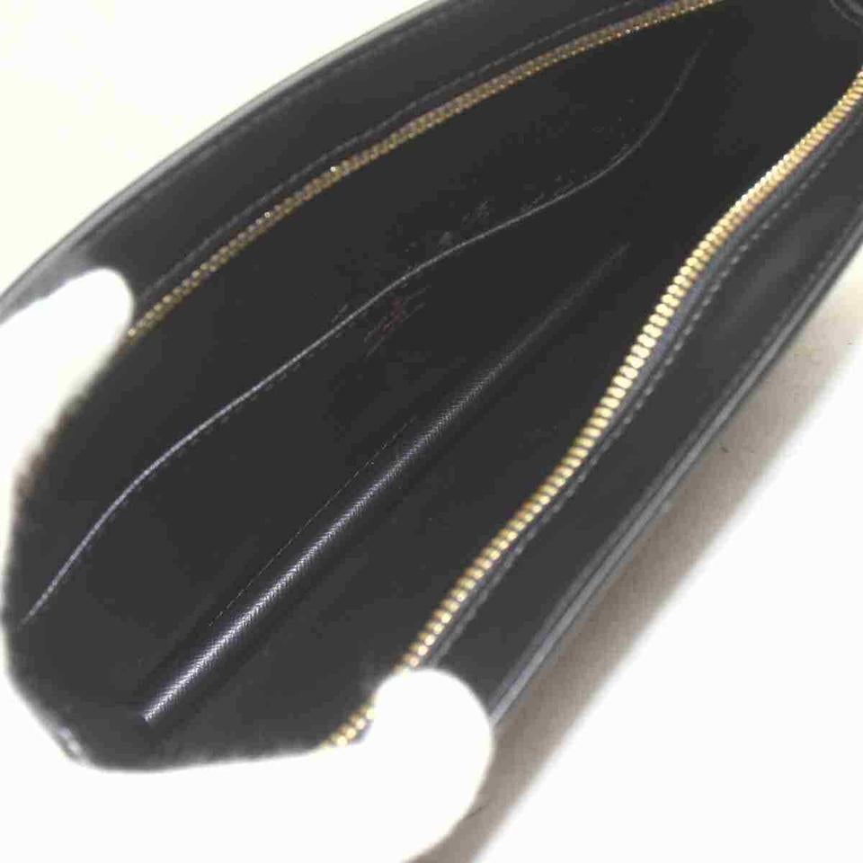 Women's Louis Vuitton Black Epi Pochette Home Envelope Clutch 860457 For Sale