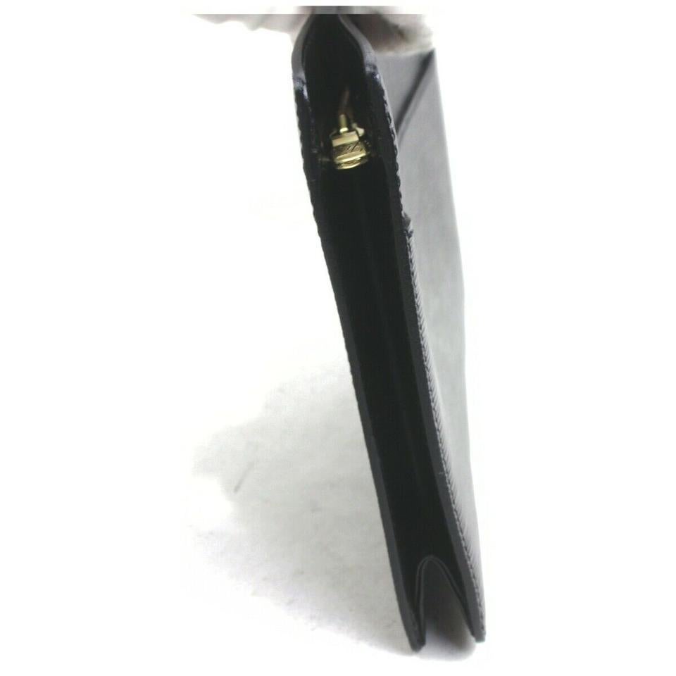 Louis Vuitton Black Epi Pochette Home Envelope Clutch 860457 For Sale 2