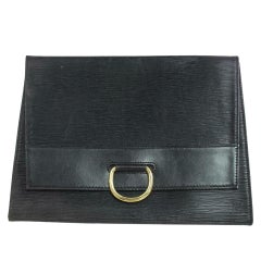 Vintage Louis Vuitton  Black Epi Pochette Lena Envelope Clutch 8701531