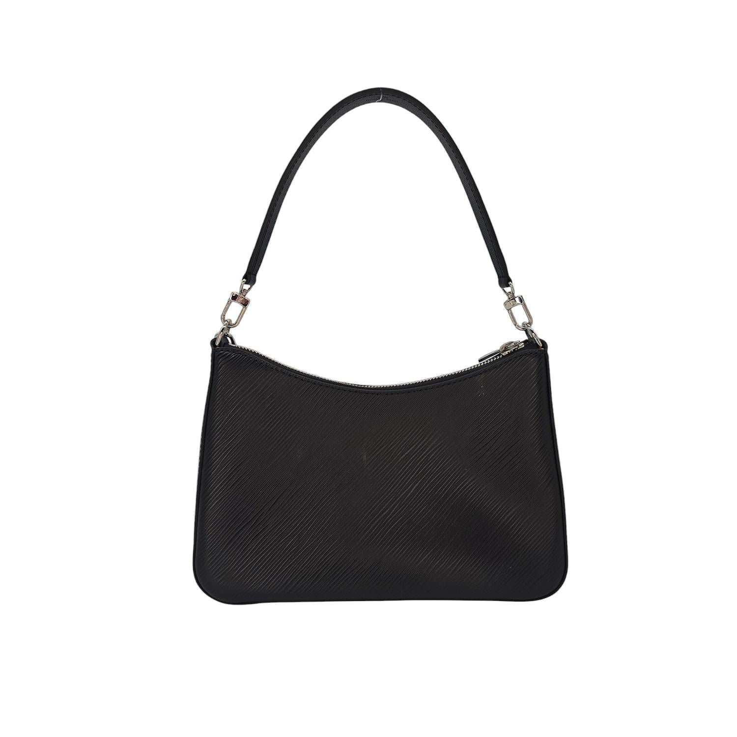 Noir Louis Vuitton Black Epi Pochette Marelle poignée supérieure baguette en vente