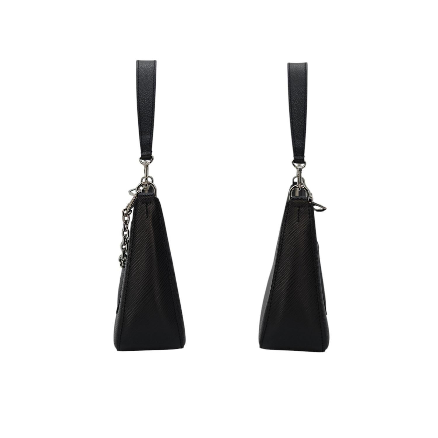 Louis Vuitton Black Epi Pochette Marelle poignée supérieure baguette Excellent état - En vente à Scottsdale, AZ