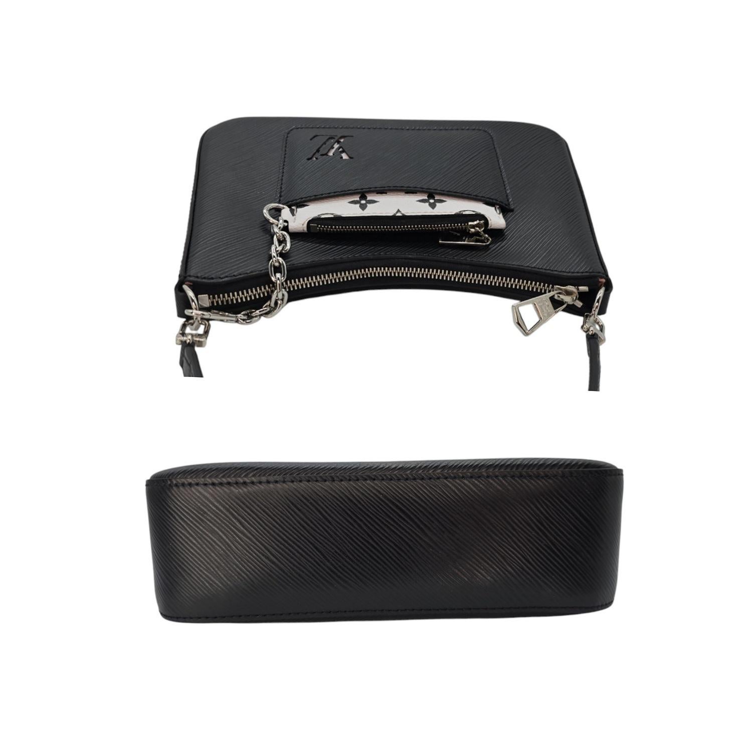 Louis Vuitton Black Epi Pochette Marelle poignée supérieure baguette Pour femmes en vente