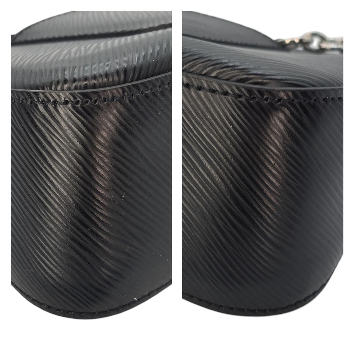 Louis Vuitton Black Epi Pochette Marelle poignée supérieure baguette en vente 4