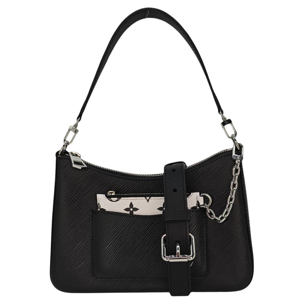 Louis Vuitton Black Epi Pochette Marelle poignée supérieure baguette en vente