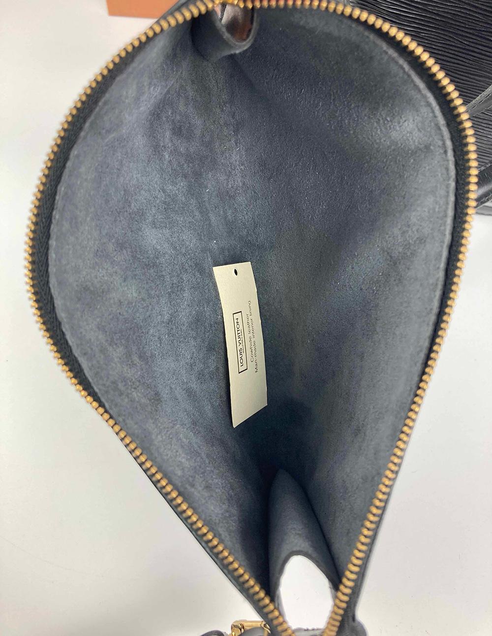 Louis Vuitton Fourre-tout Epi St Jacques noir avec portefeuilles et pochette en vente 5