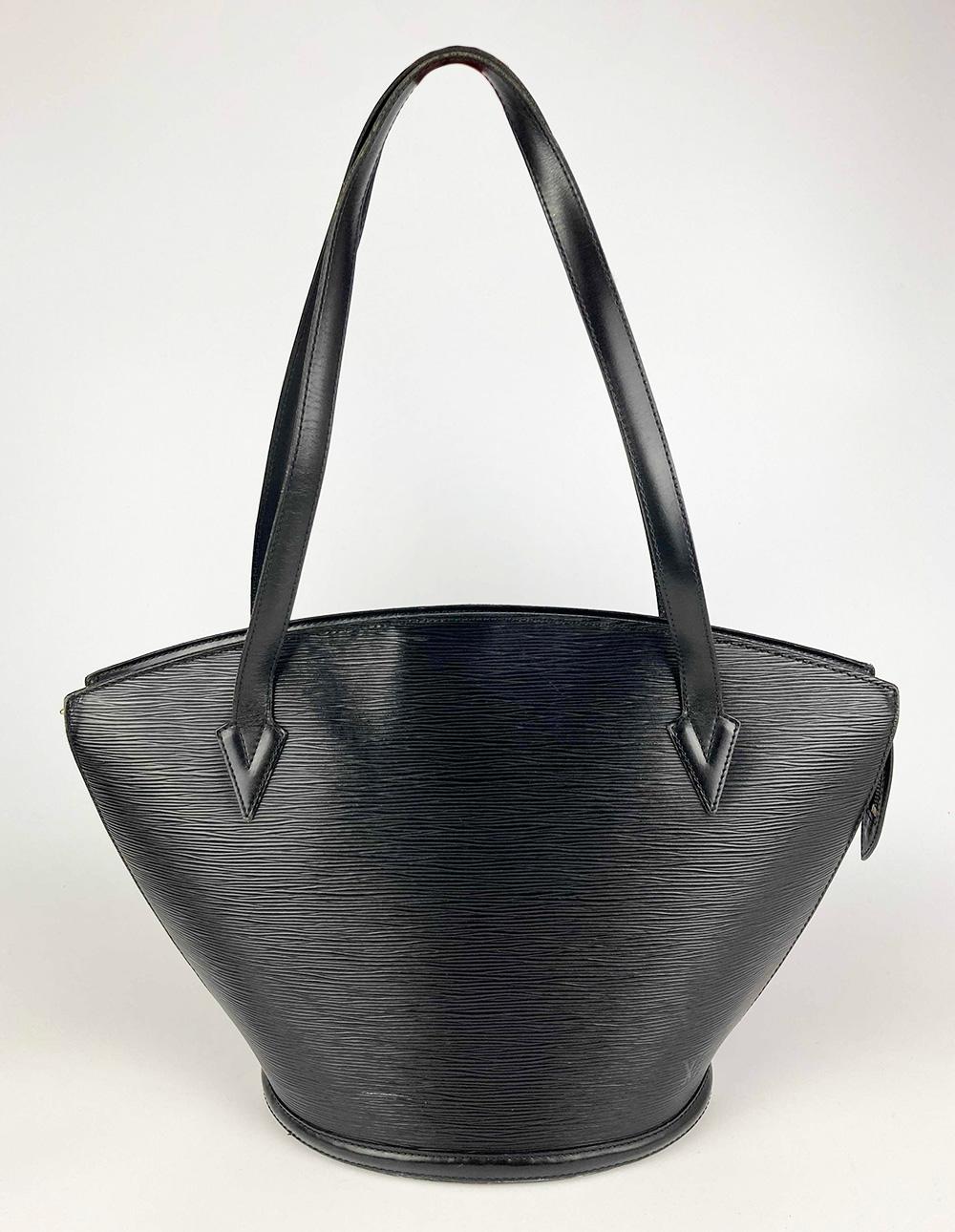 Louis Vuitton Fourre-tout Epi St Jacques noir avec portefeuilles et pochette en vente 7