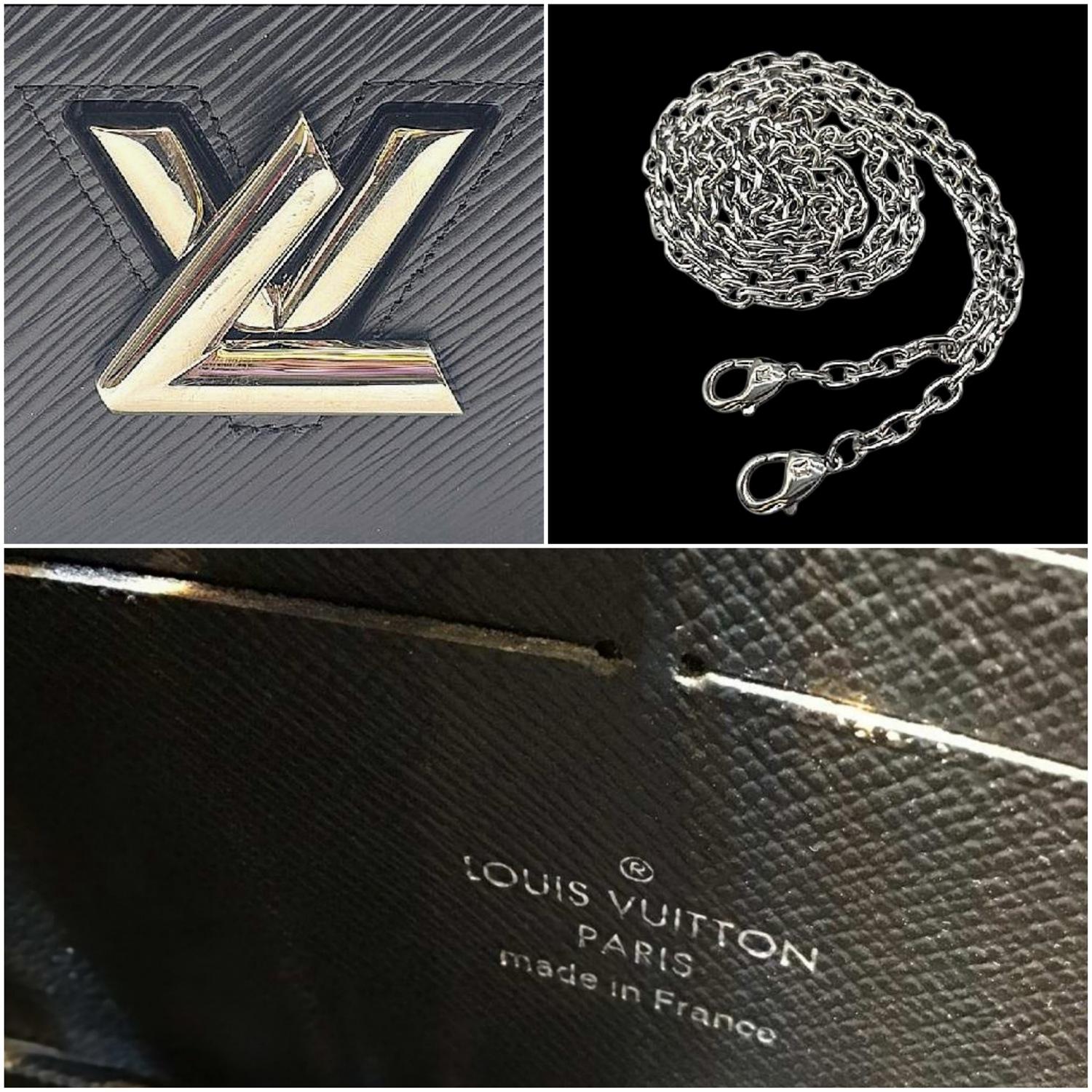 Louis Vuitton Black Epi Twist Belt Chain Wallet en vente 3
