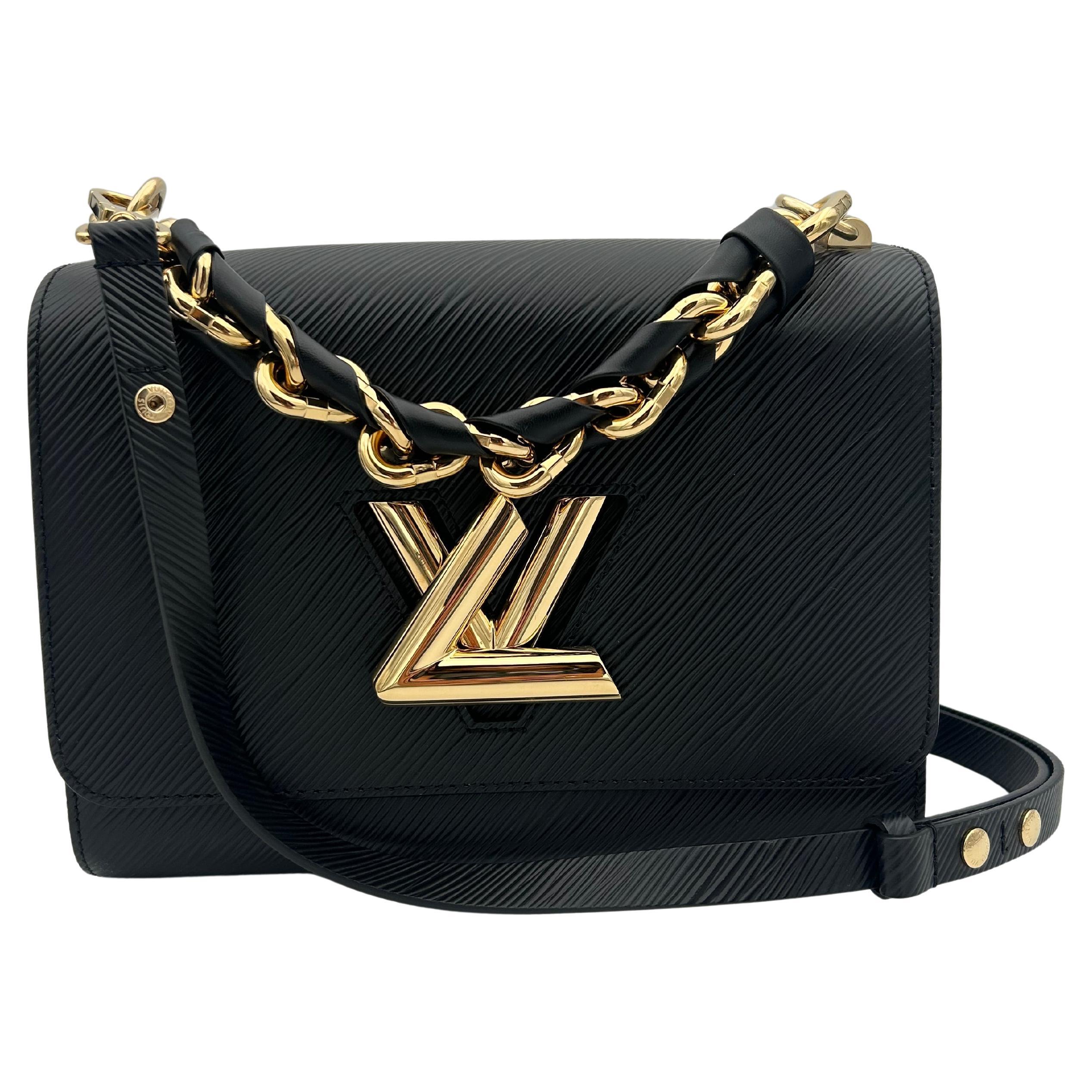Louis Vuitton Black Epi Twist MM Leather Handle For Sale
