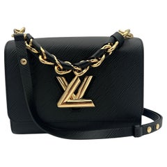 Louis Vuitton Black Epi Twist MM Leather Handle
