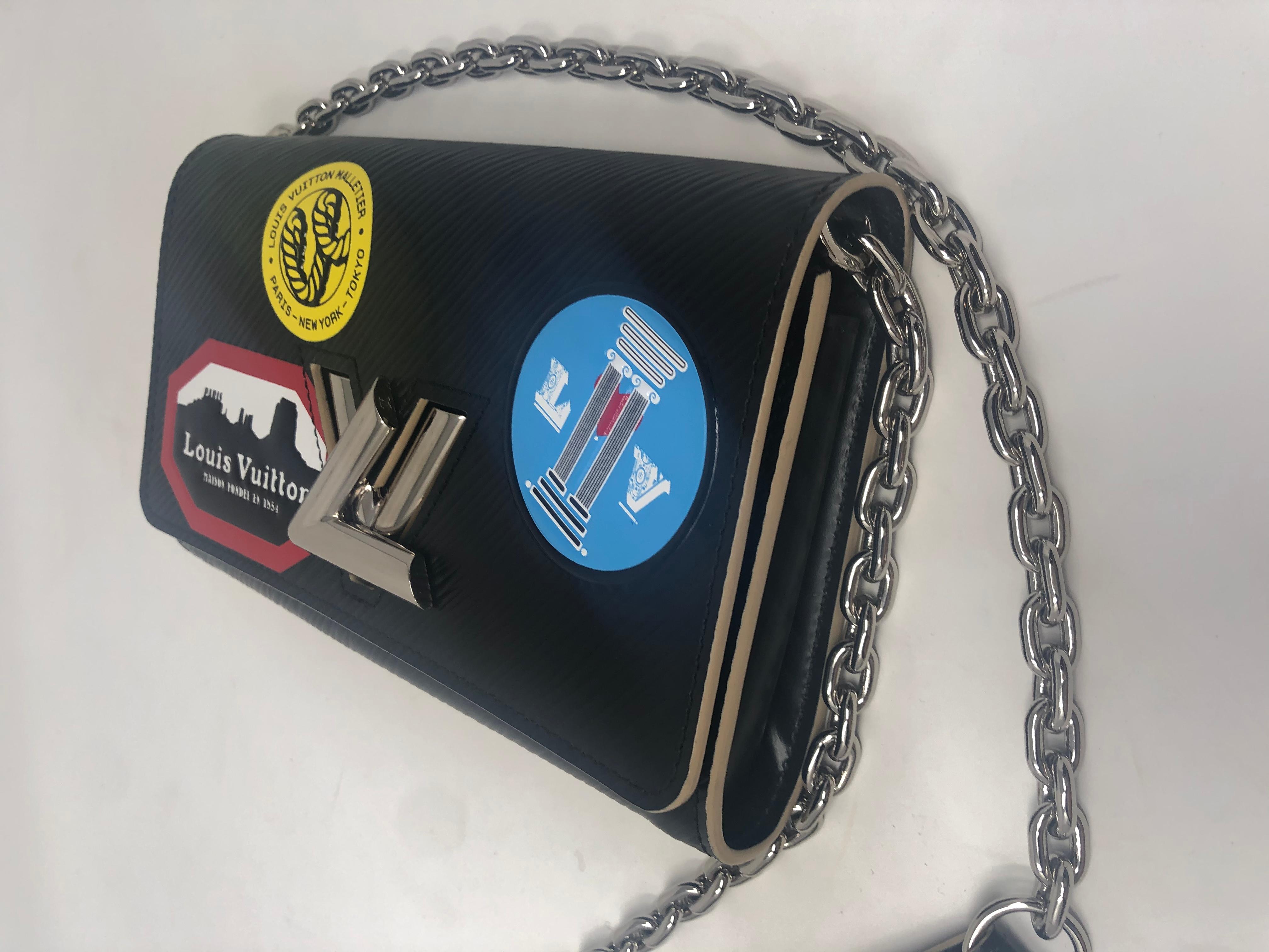 Louis Vuitton Black Epi Twist Patches Crossbody Bag 4