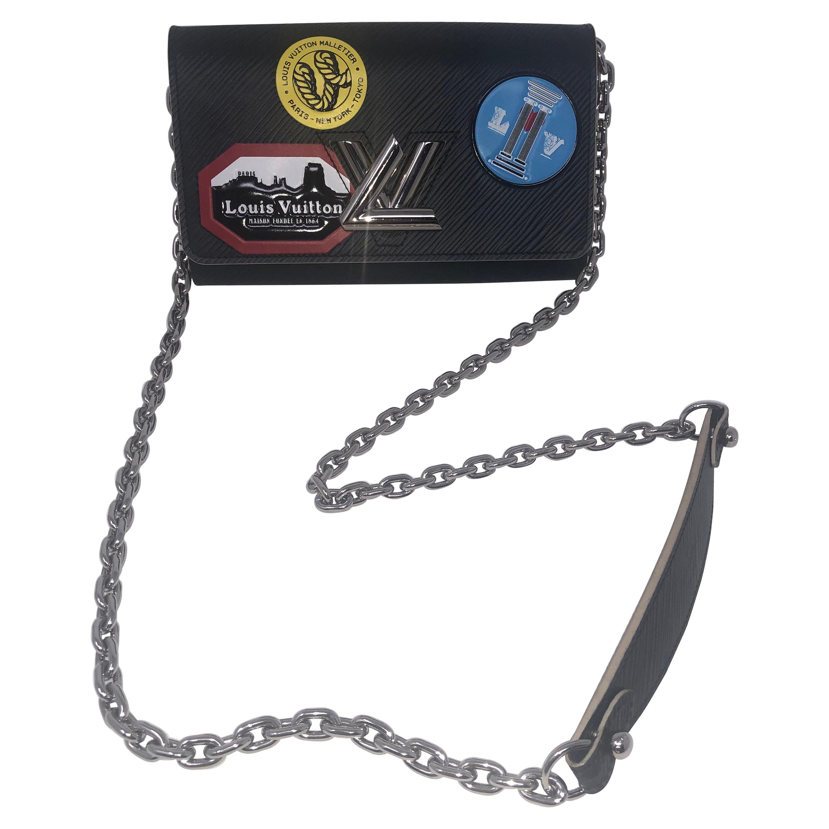 Louis Vuitton Black Epi Twist Patches Crossbody Bag
